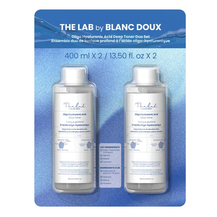THE LAB by BLANC DOUX Oligo Hyaluronic Acid Deep Toner, 13.5 fl oz, 2-pack