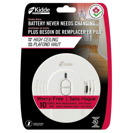 Kidde Worry Free Battery Operated Smoke Alarm with Hush Button