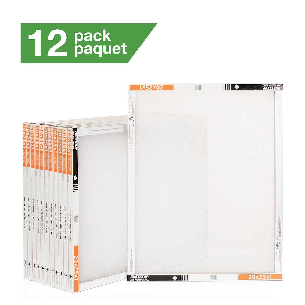 Duststop MERV 8 Premium Pleated Furnace Filter, 12-pack (Filter Size: 20 x 25 x 1)