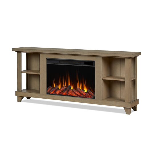Real Flame Penrose 58-inch Electric Fireplace TV Stand in Driftwood
