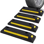 Vehicle Wheel Stop - Car And Truck Parking Curb Tire Stop, Set Of 4