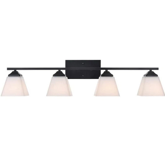 LauxaL Industrial Bath Wall Vanity Light Fixtures Over Mirror with Opal White