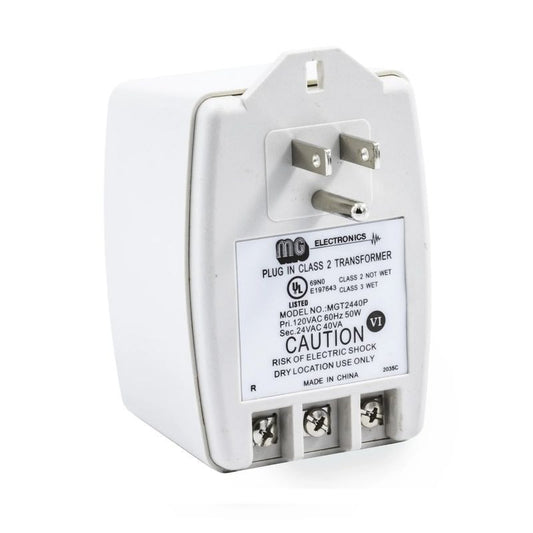 Mg Electronics 24 Volt Ac 40va Class 2 Transformer (Model#mgt2440)
